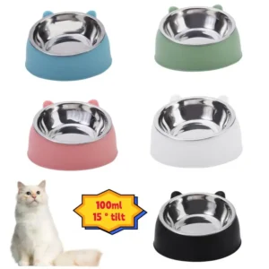 Tilted Raised Pet Feeding Bowl