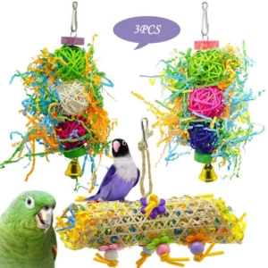 Colorful Parrot Chew Toy Set
