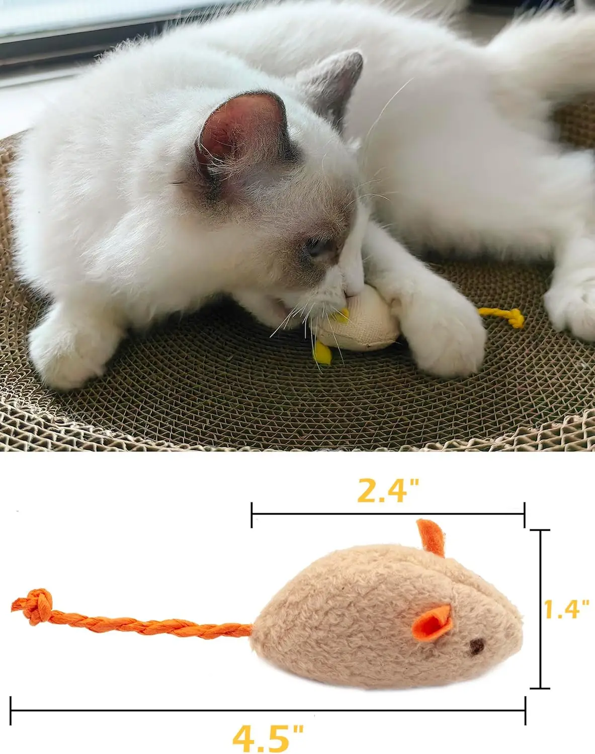 Catnip Rattle Mouse Toys Set - Image 3