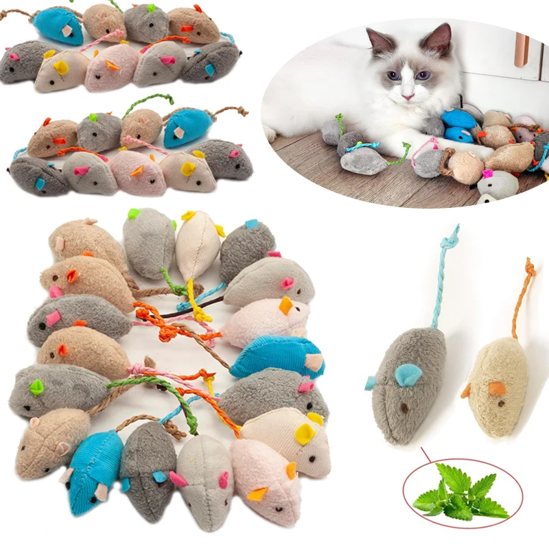 Catnip Rattle Mouse Toys Set