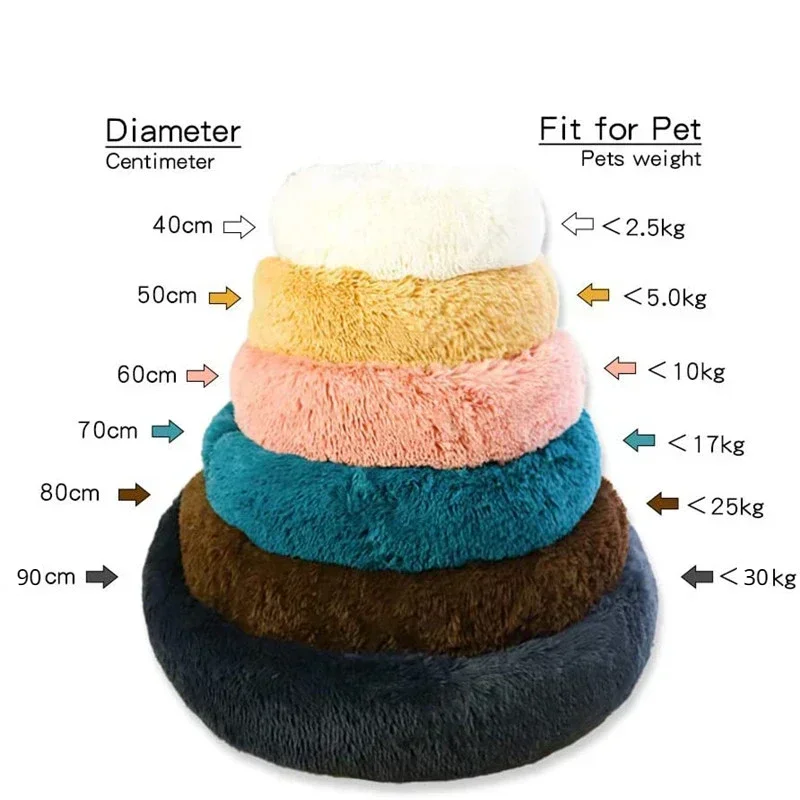 Plush Round Pet Bed for Winter - Image 6