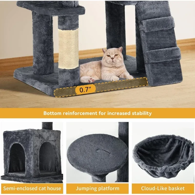 70.8" Multi-Level Cat Tower - Image 4
