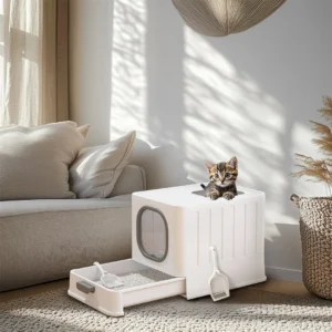 Foldable Top Entry Cat Litter Box