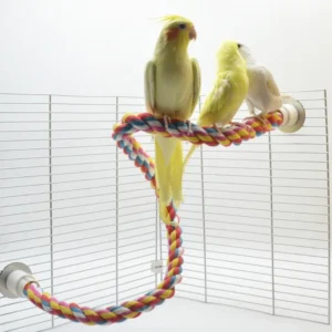 Colorful Bird Rope Perch Toy