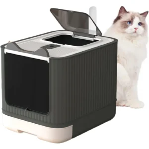 Top Entry Covered Cat Litter Box
