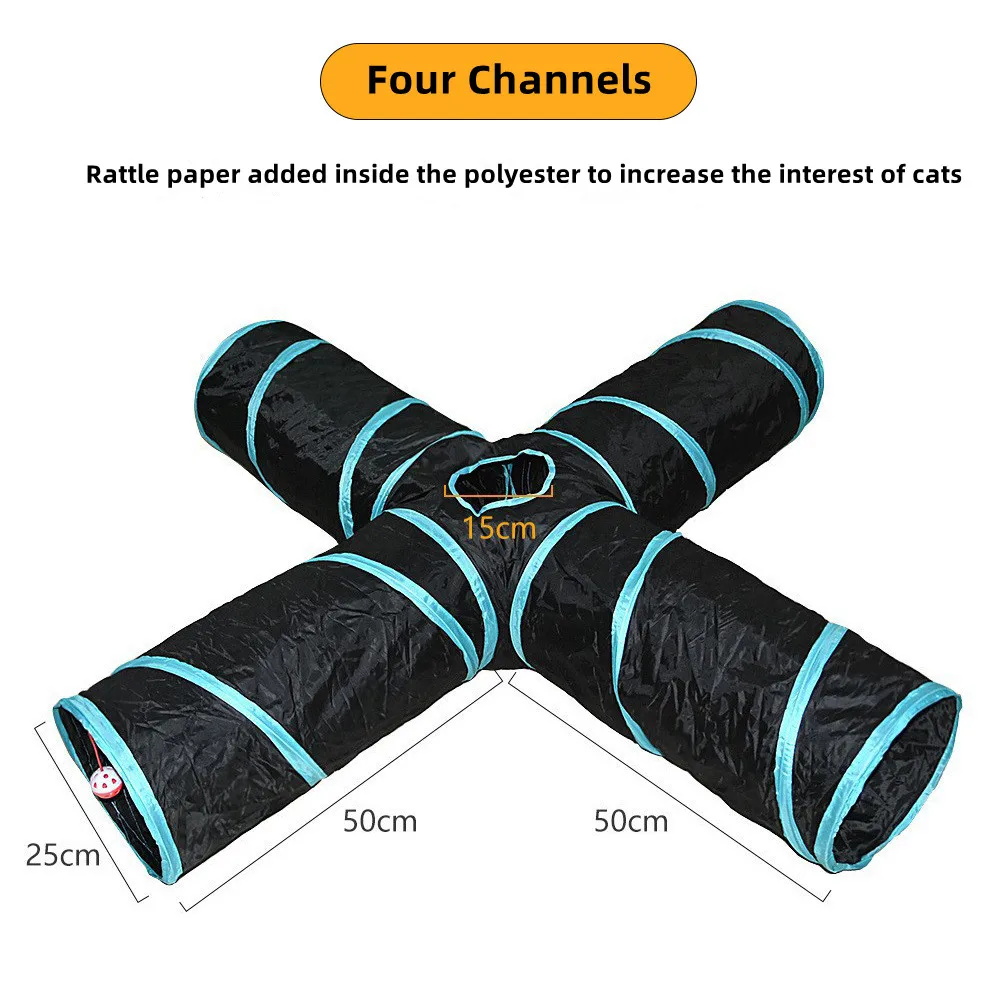 Foldable Cat Tunnel Toy - Image 4