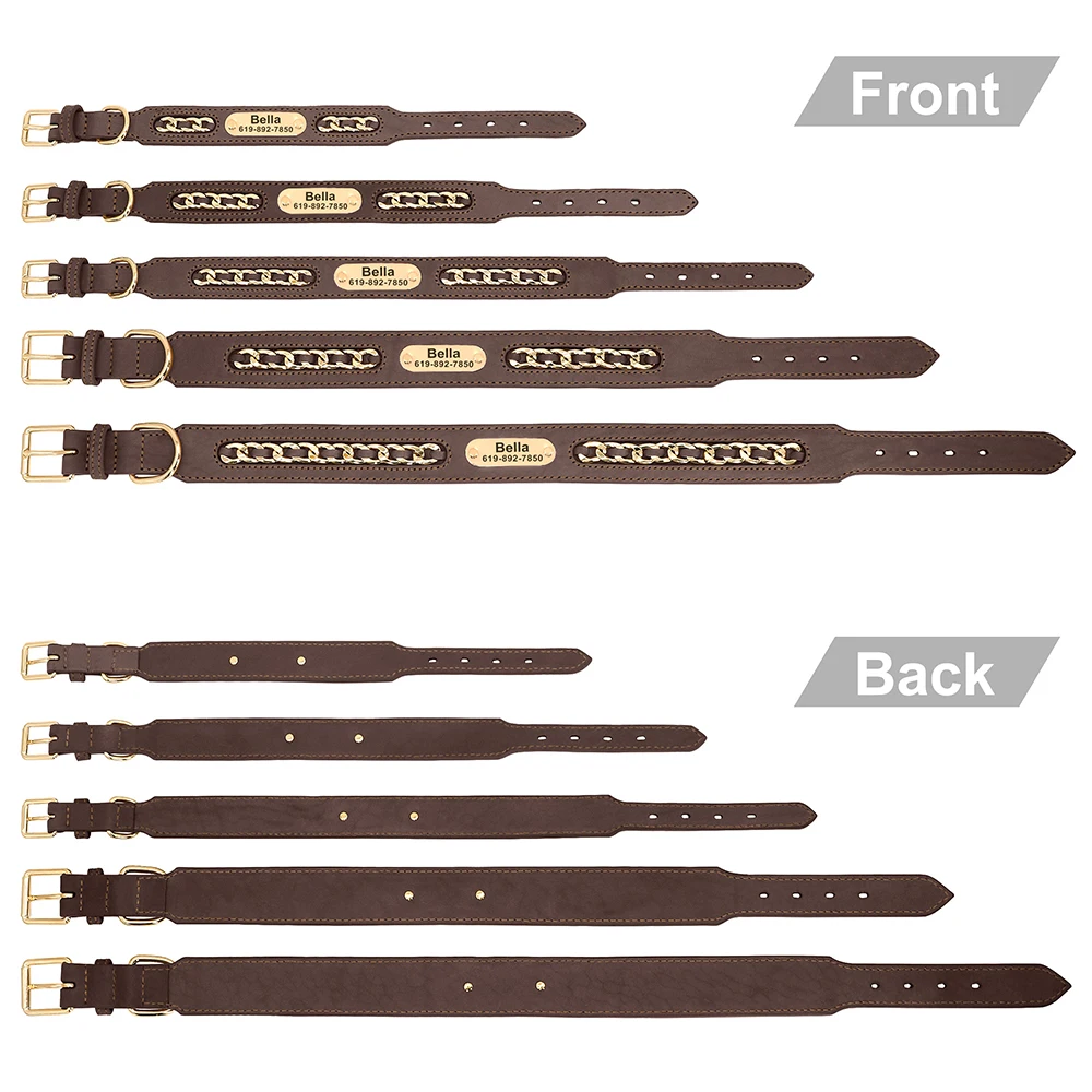 Custom Leather Dog Collar with ID - Image 4