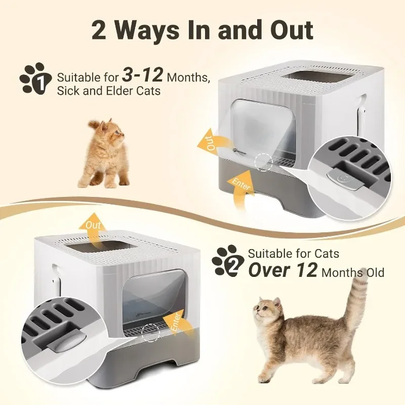 Large Covered Top-Entry Litter Box - Image 4