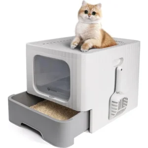 Large Covered Top-Entry Litter Box