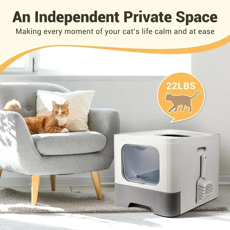 Large Covered Top-Entry Litter Box - Image 6