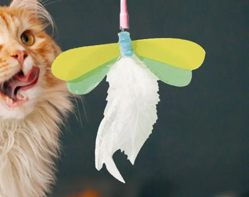 Dragonfly Feather Cat Teaser Wand - Image 3