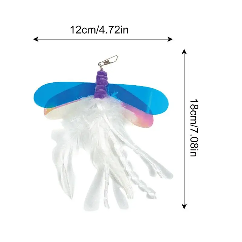 Dragonfly Feather Cat Teaser Wand - Image 6