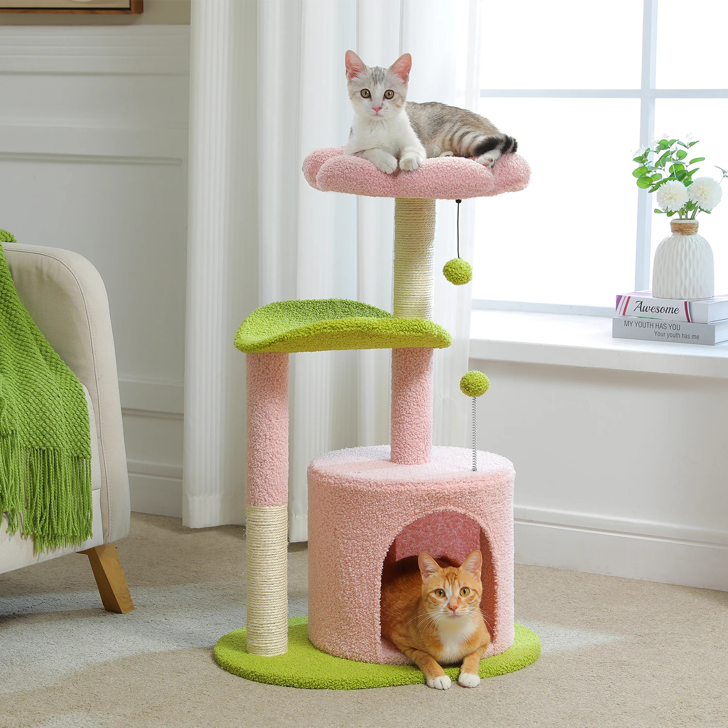 Flower Cat Tower Tree