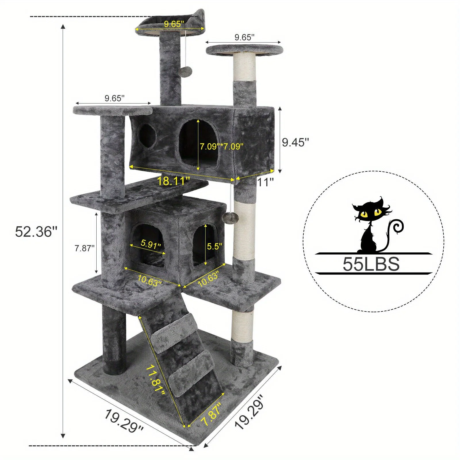 53-Inch Cat Tree Tower - Image 3