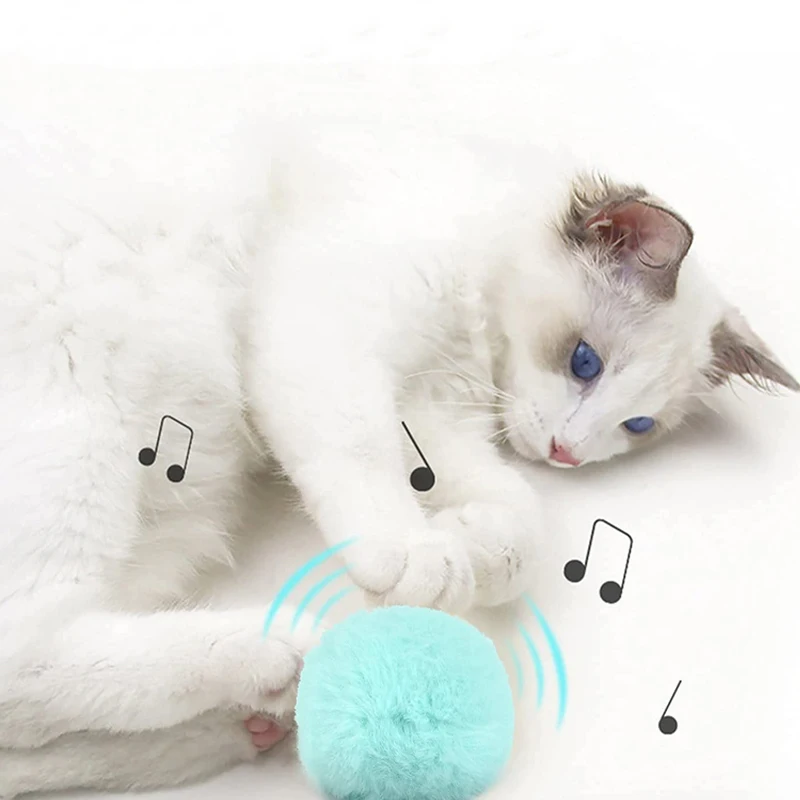 Smart Catnip Plush Squeak Ball - Image 3