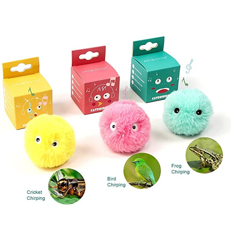 Smart Catnip Plush Squeak Ball - Image 4