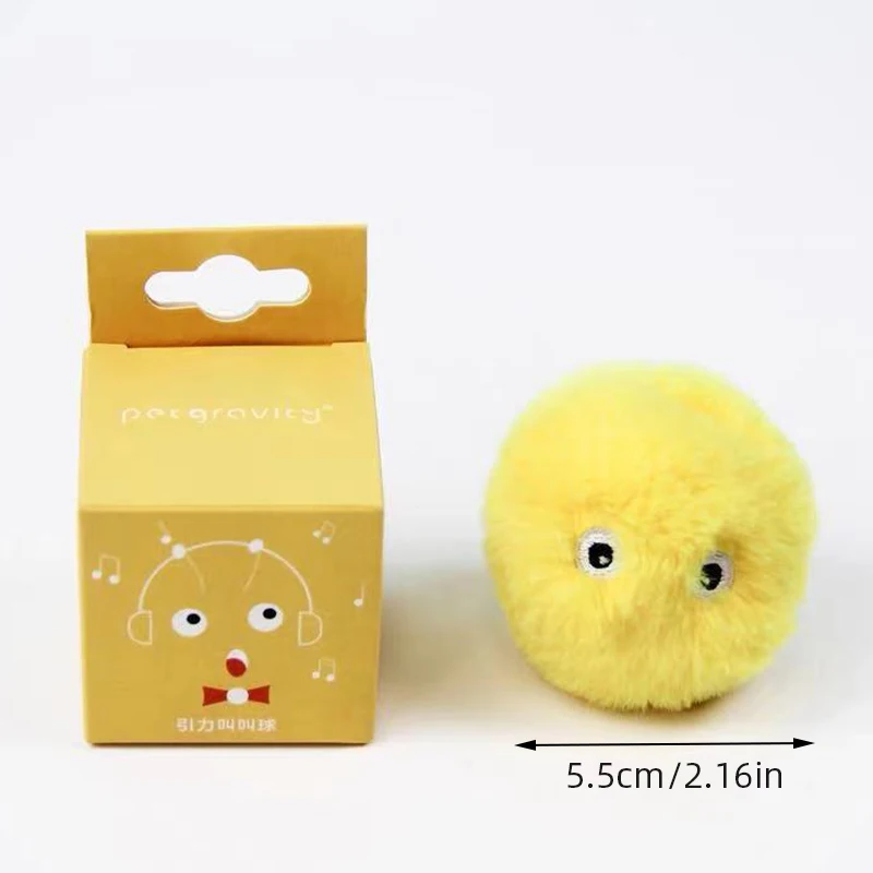 Smart Catnip Plush Squeak Ball - Image 6