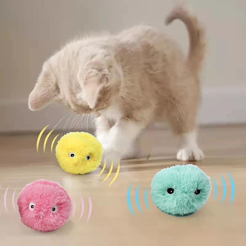 Smart Catnip Plush Squeak Ball