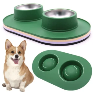 No-Spill Dog Food Bowl Set
