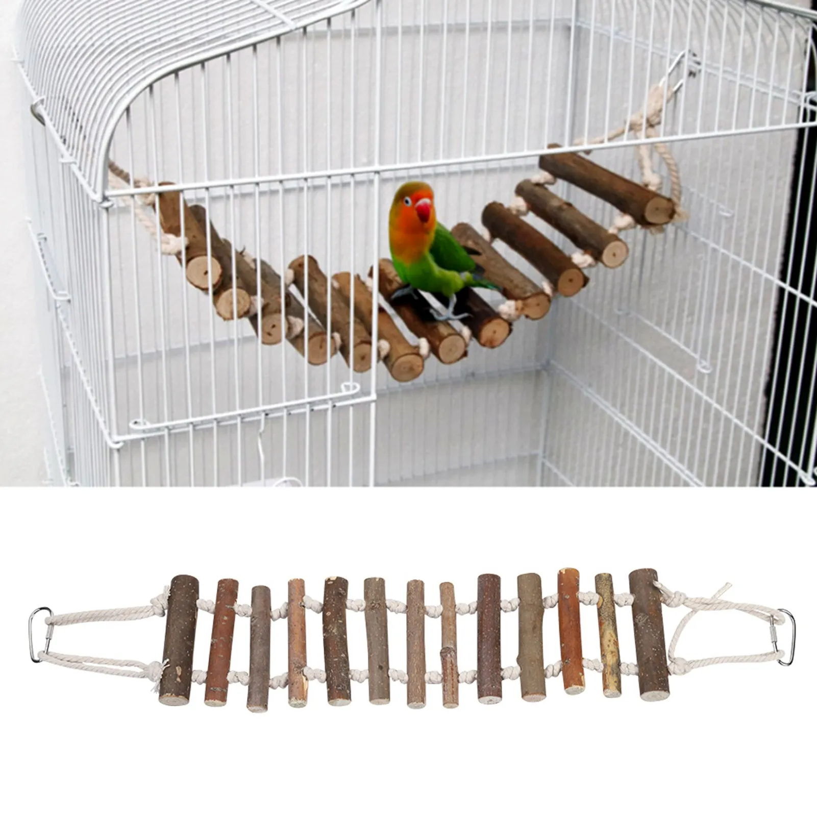 Natural Rope Bird Ladder Swing