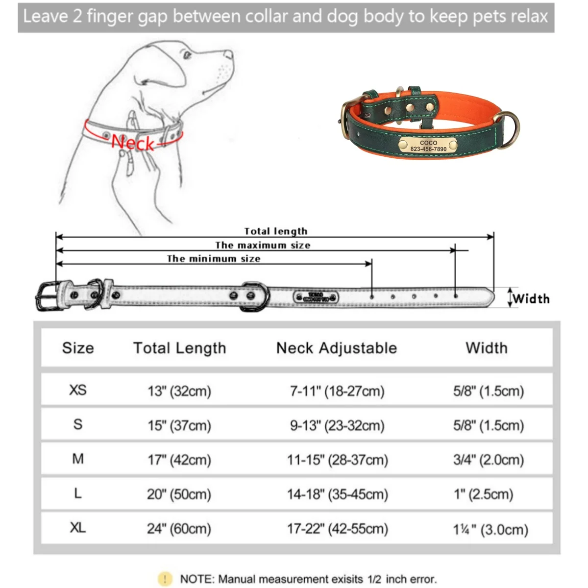 Custom Leather Dog Collar with ID - Image 5