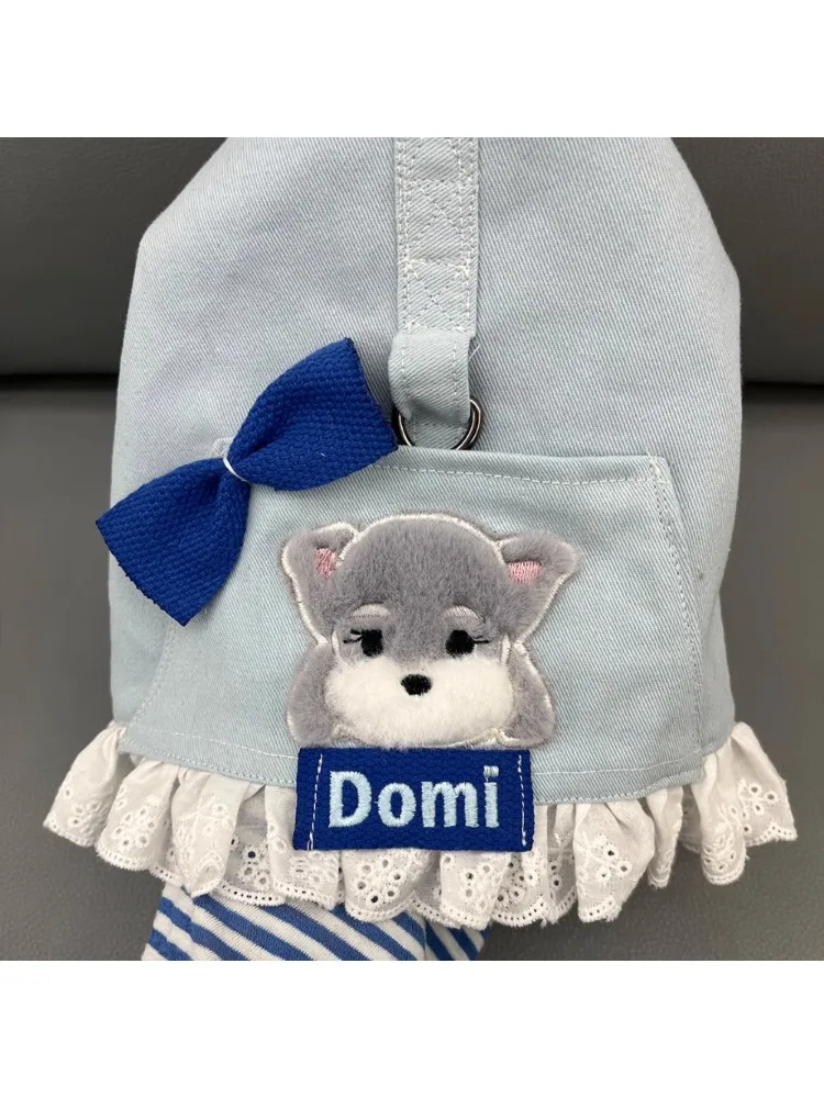 Custom Denim Dog Harness Set - Image 3
