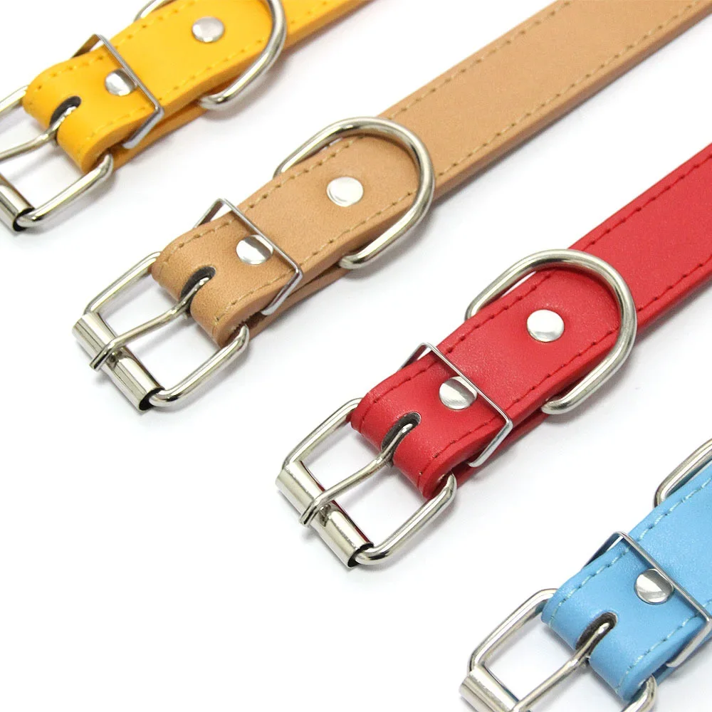 Adjustable Leather Pet Collar - Image 3