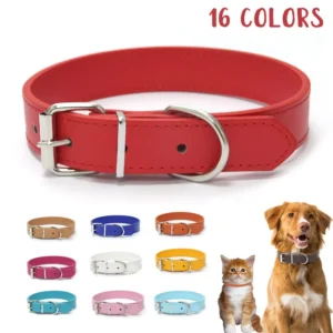 Adjustable Leather Pet Collar