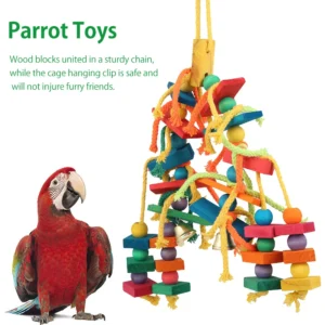 Colorful Rope Bird Cage Toy